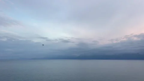 Blue sky over the blue sea Stock Footage 334445245