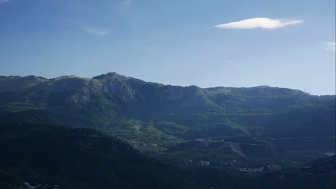 Blue sky over mountains, timelapse. Stock Footage 111820335