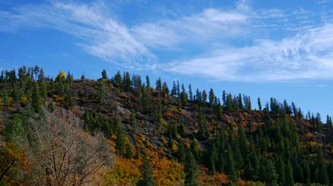 Blue sky over mountaintop, 4K Stock Footage 56439230