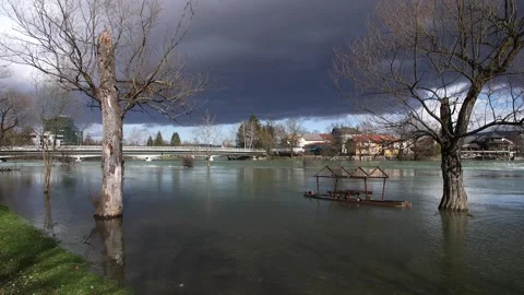 Blue sky over the river Stock Footage 150787588