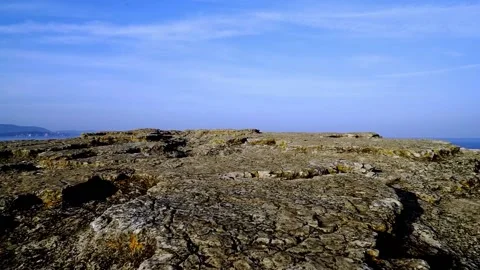 Blue sky over the rock Stock Footage 167584491