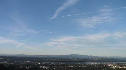 Blue Sky over St Helens and Pacific Northwest Video stock 24473818