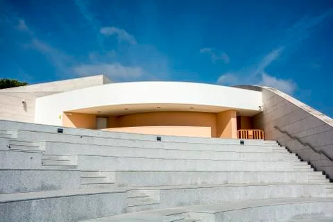 Blue sky over the steps Stock Photos