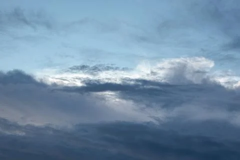 Blue Sky with Overcast Cloudscape Фото