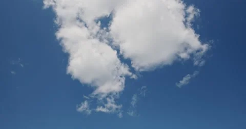 Blue sky, puffy white clouds, timelapse Stock Footage 139060893
