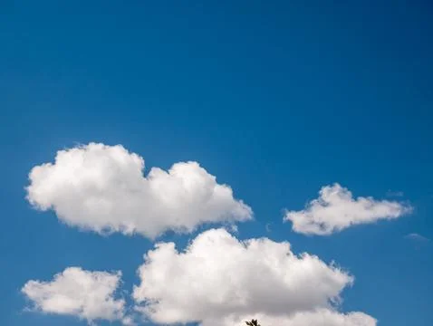 Blue Sky with Puffy White Clouds Photos