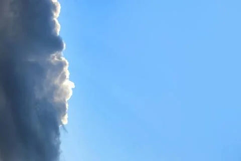 Blue sky with rainy cloud blue sky with rainy cloud on sunset ,model relea... Stock Photos