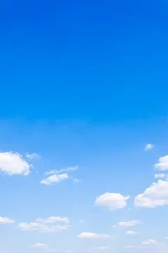 Blue sky with rare clouds Stock Photos