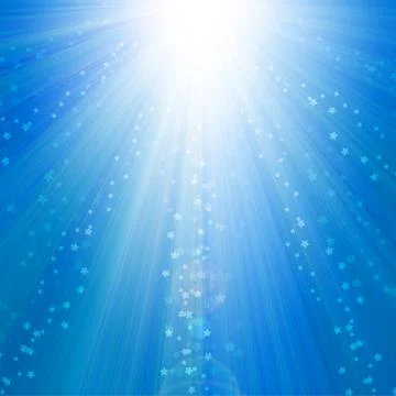 Blue sky with rays Stock Photos