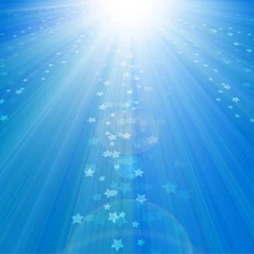 Blue sky with rays Stock Photos