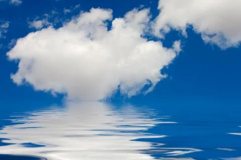 Blue sky reflected Stock Photos