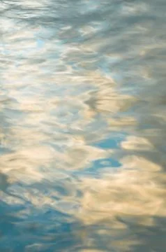 Blue sky reflections in a lake Stock-Fotos
