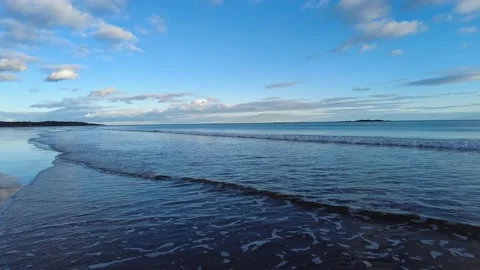 Blue Sky Reflective Beach Stock Footage 160216378