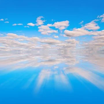Blue sky reflextion Foto stock