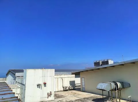 Blue sky from rooftop Stock Photos