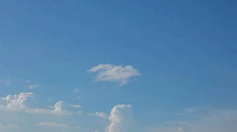 Blue Sky With Scattered Clouds 스톡 사진