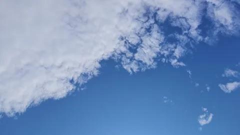 Blue Sky With Scattered White Clouds Daytime Stock Footage 344711402