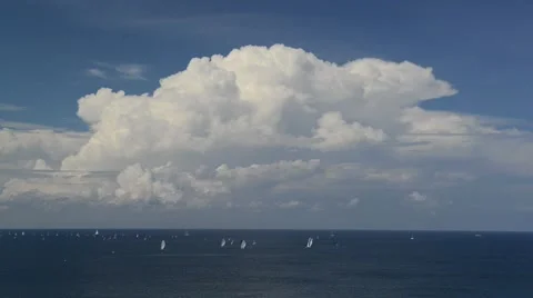 Blue sky with the sea Stock Footage 45029239