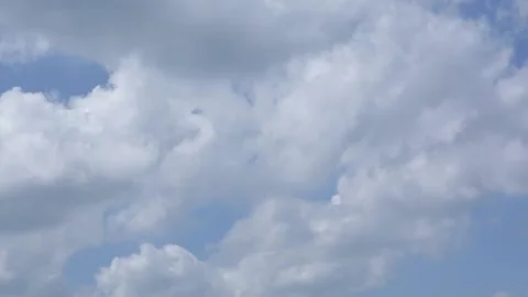 Blue sky, slow moving clouds Stock Footage 148424994
