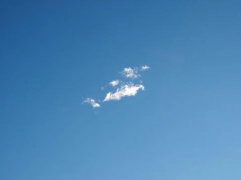 Blue sky with a small cloud background Foto stock