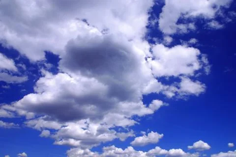 Blue sky with small clouds Foto stock