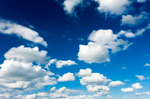Blue sky with small clouds Foto stock