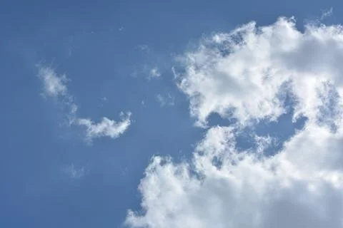 Blue Sky With Soft Cloud Edges Stock Photos