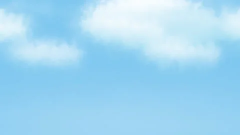 Blue Sky With Soft White Clouds Flowing at Top Loop Background Video stock 333302786
