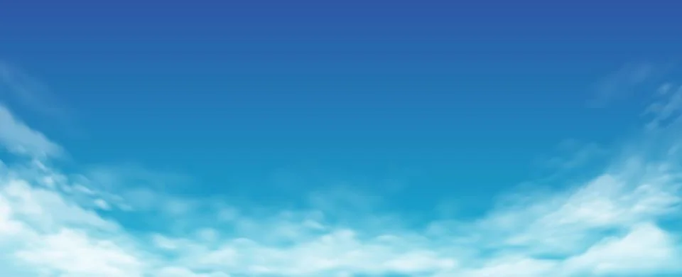 Blue Sky with Soft White Clouds Illustration Stock Illustration