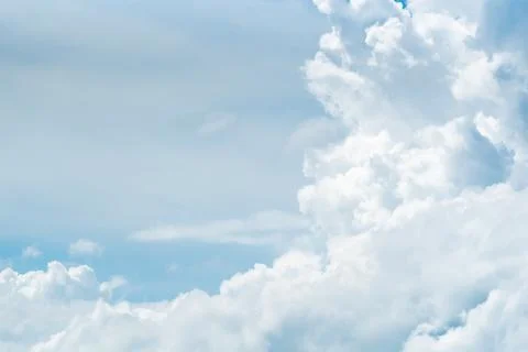 Blue Sky with Soft White Clouds Stock Photos