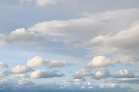 Blue sky with soft white clouds background 스톡 사진