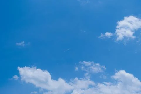 Blue sky with soft white clouds 스톡 사진