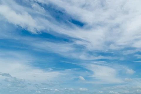 Blue Sky With Soft White Clouds Stock Photos