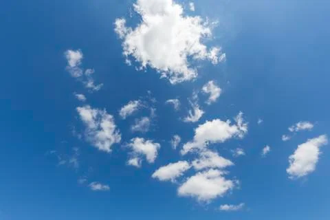 Blue sky with some clouds for backgrounds and compositions Stock Photos