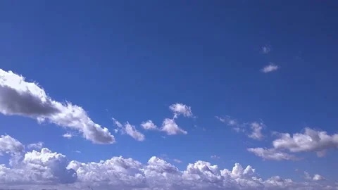 Blue sky with some white cloud landscape time lapse. cloudscape background. Stock-Footage 236927444