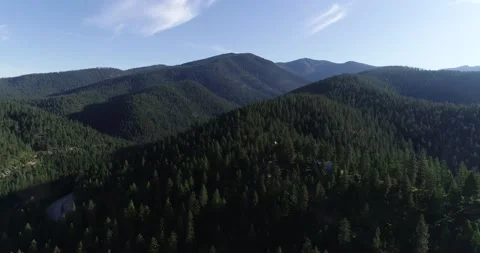 Blue sky spring mountain drone 4 動画素材 187185763