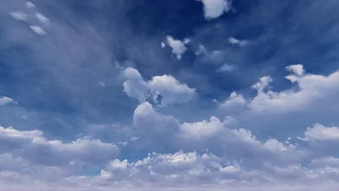 Blue sky storm clouds with pink horizon time-lapse seamless loop Stock Footage 108282010