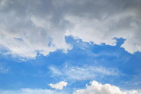 Blue sky with stormy clouds. Foto stock