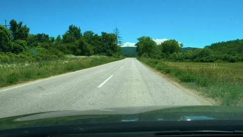 Blue sky stretches above with distant clouds. Mount Rtanj Area, Serbia Stock Footage 340897364
