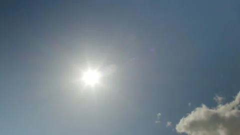 Blue sky with sun and clouds Time lapse. Stock Footage 195998254
