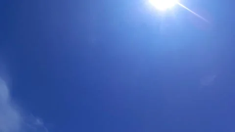 Blue sky, sun, clouds. 動画素材 342387860