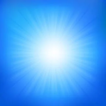 Blue sky with sunburst Stock Illustration