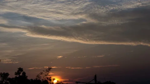 Blue Sky Sunrise 4K Stock Footage 54949331