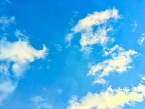 Blue sky in sunset Stock Photos