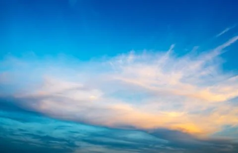 Blue sky in sunset time Foto stock