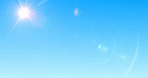 Blue sky with sunshine and clouds 4k Stock-Footage 113872989