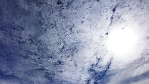 Blue Sky, Sunshine and Clouds Timelapse Video Stock Footage 332136117