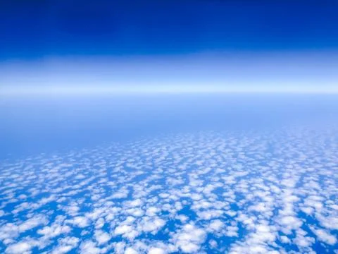Blue sky taken on a plane Stock Photos
