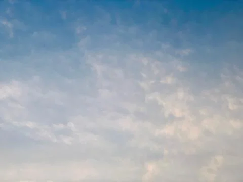 Blue Sky with Textured Clouds Static Nature Background Stock Photos