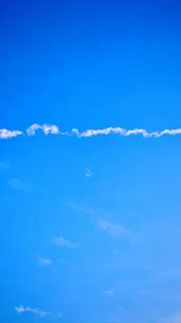 Blue Sky with Thin Cloud Line Stock Photos